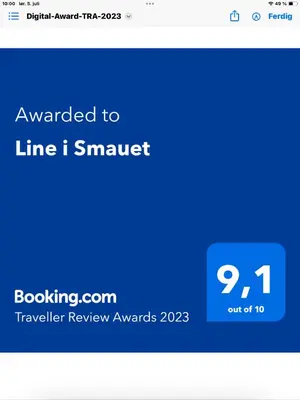 a screenshot of a browser with a line i sn answer at Line på Hauane1 in Volda