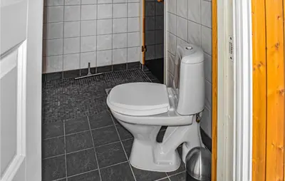 a bathroom with a white toilet in a stall at Awesome Apartment In Rauland With Sauna in Rauland