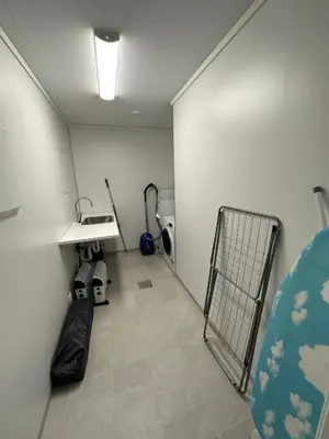 a room with a hospital room with a treadmill at Loen Panorama in Stryn