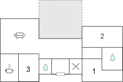 a block diagram of a block diagram of a house at Nice Home In Svingvoll in Svingvoll