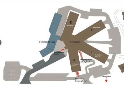 a map of the k district at Leiligheter på Fyri Resort - Hemsedal in Hemsedal