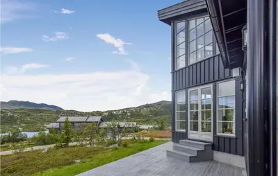 a house with a view of the mountains at Amazing Home In Eggedal With Kitchen in Eggedal