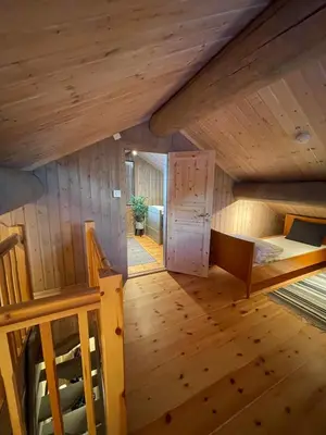 an overhead view of a room in a cabin at Leilighet i vakre Rauland in Rauland