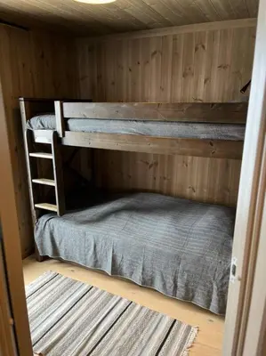 a couple of bunk beds in a room at Hovdetunet 77-Gaustablikk in Gaustablikk
