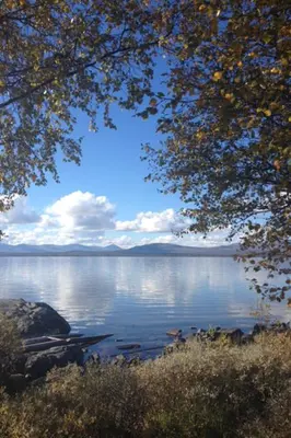 a view of a large body of water at Båtstø Camping in Elga