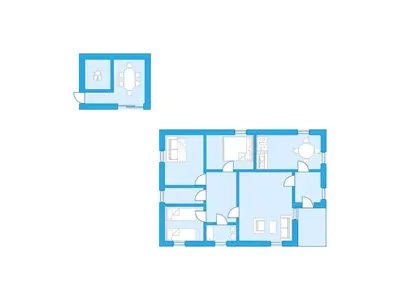 a floor plan of a house at Chalet Heggland Huset by Interhome in Heggland