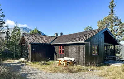 a wooden building with a bench in front of it at Stunning Home In Rjukan With Wifi in Rjukan