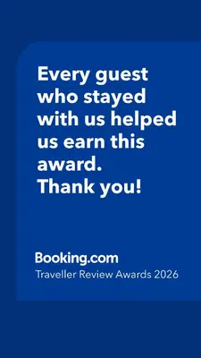 a blue picture with the words every guest who stayed with us helped us earn this at Bjødnabakkvegen 22C in Beitostøl