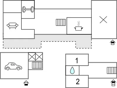 a block diagram of a house at Pet Friendly Home In Ålesund in Ålesund