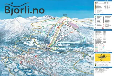 a map of bürpillino in the snow at Hyt leilighet med 2 soverom in Bjorli