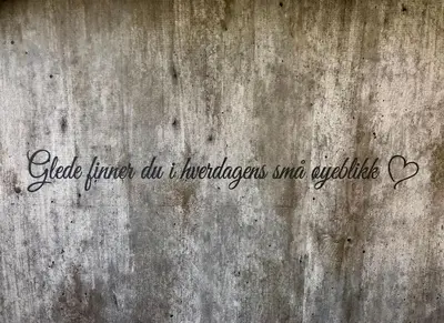 a writing on a concrete wall with a heart at Solrikt og sentralt. Ta med både to og firbeinte in Lillehammer