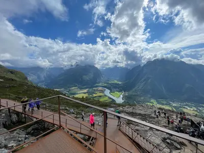 a view from the top of a mountain at Bakkebo Trollstigen in Åndalsnes