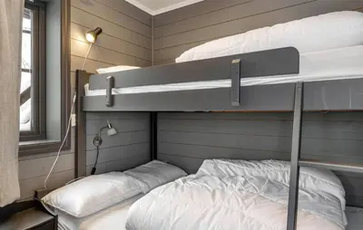 a room with two bunk beds in it at Awesome Apartment In Hemsedal With Wifi in Hemsedal