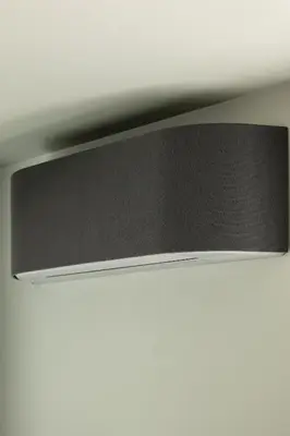 a metal light hanging from a ceiling at Odda Atmosphere in Odda