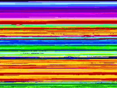a rainbow colored wall with many different colored lines at Holiday Home Solbakken by Interhome in Gjølanger