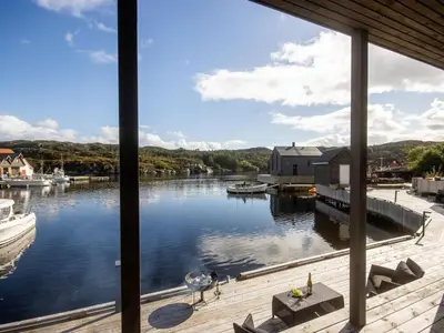 a view of a river from a house at Holiday Home Torsk by Interhome in Bømlo