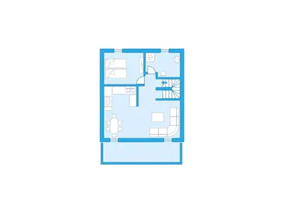 a floor plan of a house top view at Holiday Home Lange by Interhome in Bømlo