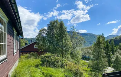 a view of the mountains from a house at 2 Bedroom Pet Friendly Home In Haddal in Haddal