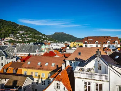 a view of the roofs of a city at The Townhouse Dream I Must See Views! in Bergen