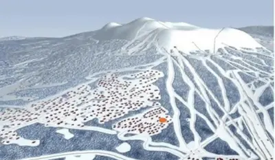 a drawing of a mountain with snow on it at Storsten 725C in Trysil