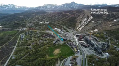 a map of the intersection of a highway at Ideal For Families And Groups Near Ski Slopes And Amenities in Beitostøl