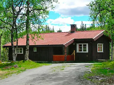 a small black house with a red roof at 6 person holiday home in NESBYEN-By Traum in Nesbyen