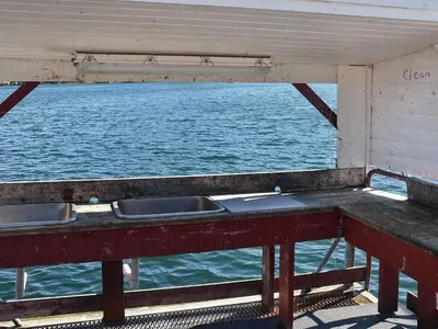 a view of the water from the back of a boat at 6 person holiday home in Oksvoll-By Traum in Oksvoll