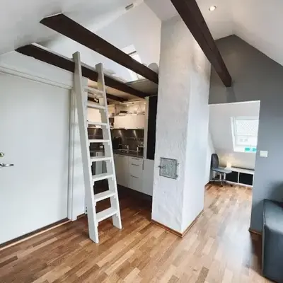 Apartment with Loft & Window Balcony