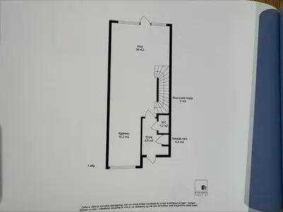 a diagram of a floor plan in a book at Rekkehus til leie under ski-VM in Heimdal
