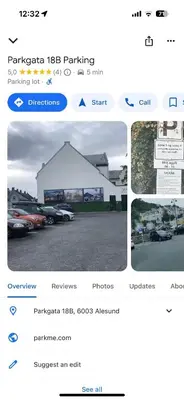 a screenshot of a website with a picture of a building at Historical house with view and separate entrance in Ålesund