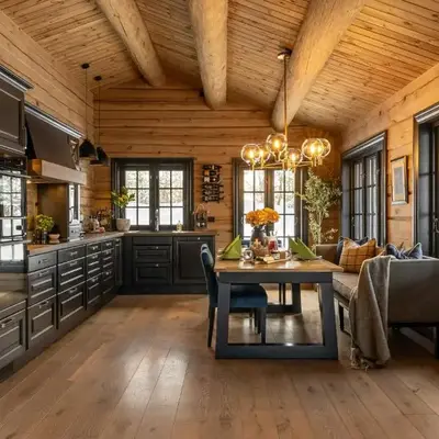 Modern Log Cabin With Hot Tub And Sauna