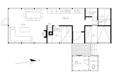 a floor plan of a house at Ål Cabin With Panoramic Views in Favang