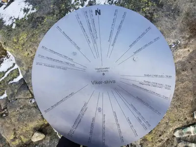 a white plate with words on a rock at Mountain Home At Haglebu With Activities in Eggedal