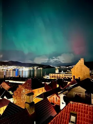 a view of a city with the water and buildings at Unique apartment-Romantic Street-Easy Check-In in Bergen