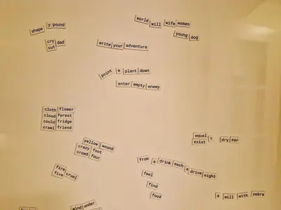 a white wall with many signs on it at Cozy condo near Bryggen Full kitchen Elevator in Bergen