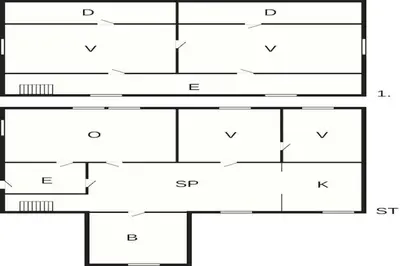a floor plan of a building at 6 person holiday home in Fjørtoft in Fjørtoft