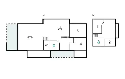 a floor plan of a house at Gorgeous Home In Vang I Valdres in Vang I Valdres