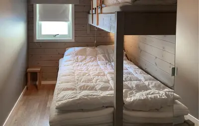a bunk bed in a bedroom with a window at Stunning Home In Bjorli With Wifi in Bjorli