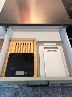 a drawer in a kitchen with a dishwasher at Idyllic houses in quiet surroundings in Vossevangen