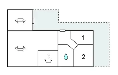 a diagram of a block diagram of a house at Beautiful Home In Vang På Hedmarken in Sæli