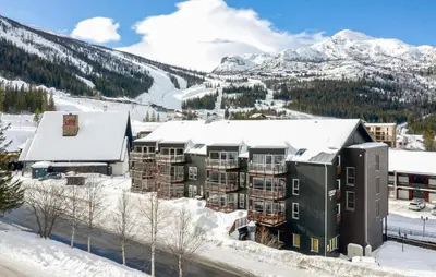 an aerial view of a resort in the snow at Lovely Apartment In Hemsedal With Sauna in Hemsedal