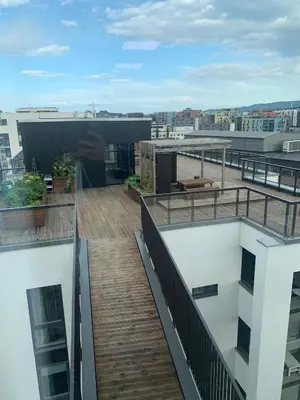 a view from the roof of a building at Bølgen Nyhavna in Trondheim