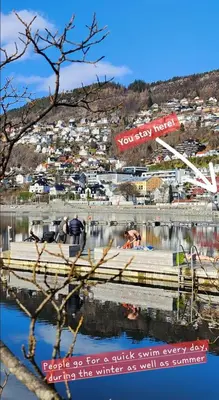 a group of people on a dock in the water at Home is where your heart is! in Bergen