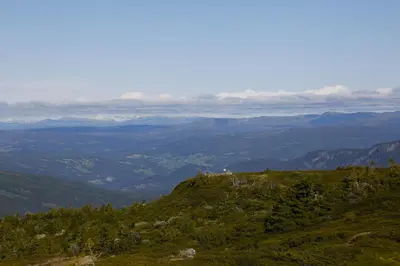 a view from the top of a mountain at Pellestova Apartments in Hafjell