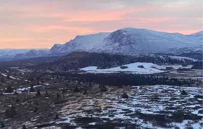 a view of a mountain with snow and trees at Nice Apartment In Tisleidalen With Wifi in Tisleidalen