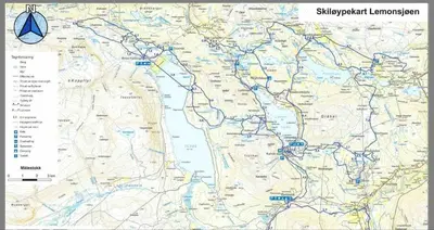 a detailed map of the shippdraft laneways at Ski in & out hytte på Lemonsjøen i Jotunheimen in Randsverk
