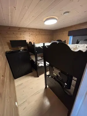 a small room with two bunk beds in it at Apartment in Myrkdalen Voss in Vossevangen
