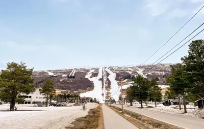 a snow covered mountain with a ski slope at Amazing Apartment In Bjorli in Bjorli