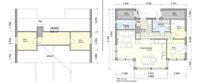 a floor plan of a house at Modern Family Cabin By Tempelseter Ski Trails in Eggedal