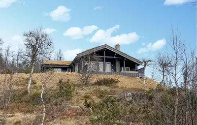 a house sitting on top of a hill at Stunning Home In Etnedal With Sauna in Etnedal